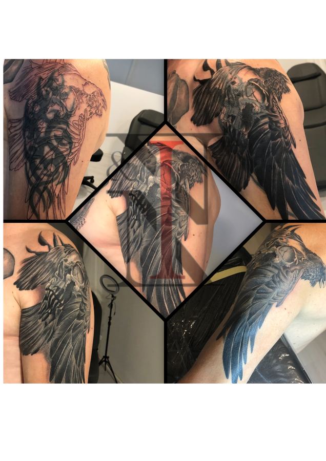 Cover-up-Tattoo von Needle & Ink