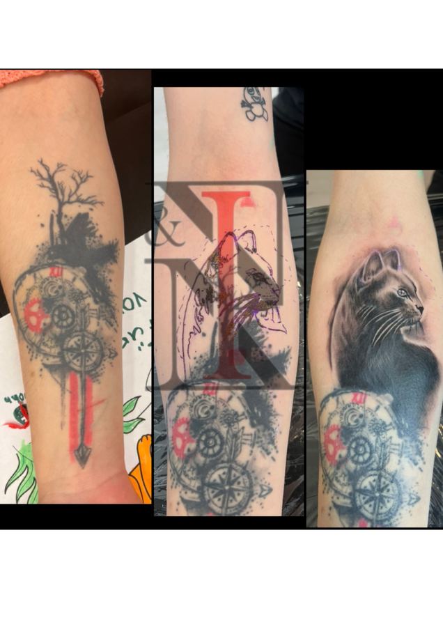 Cover-up-Tattoo von Needle & Ink