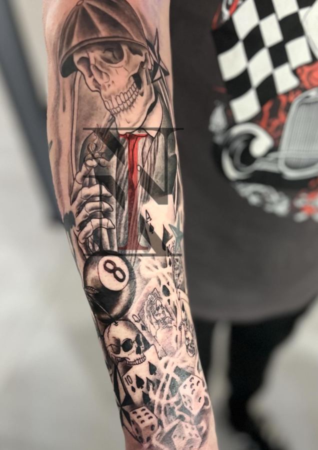 Skull-Tattoo von Needle & Ink