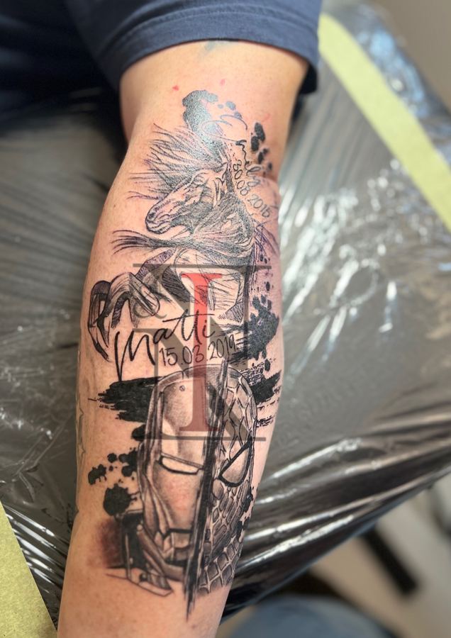 Trash Polka-Tattoo von Needle & Ink