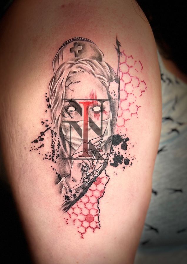 Trash Polka-Tattoo von Needle & Ink