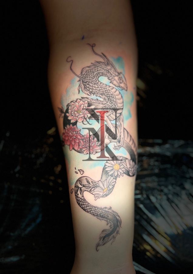 Watercolor-Tattoo von Needle & Ink