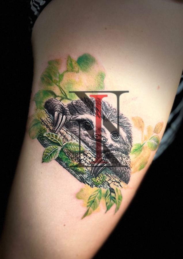 Watercolor-Tattoo von Needle & Ink