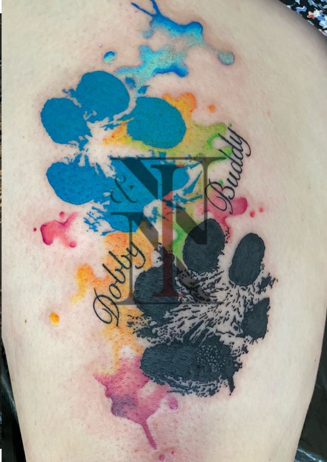 Watercolor-Tattoo von Needle & Ink