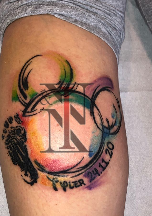 Watercolor-Tattoo von Needle & Ink