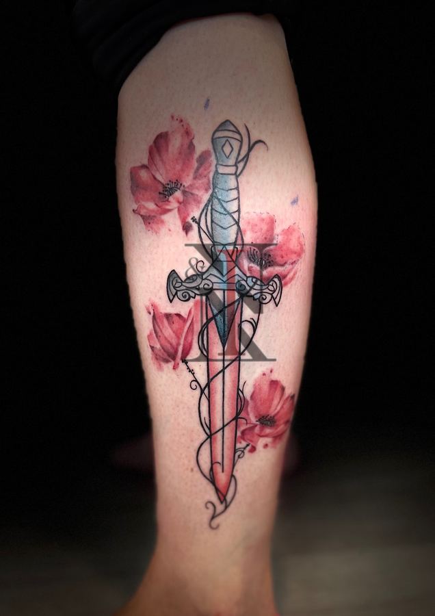 Watercolor-Tattoo von Needle & Ink
