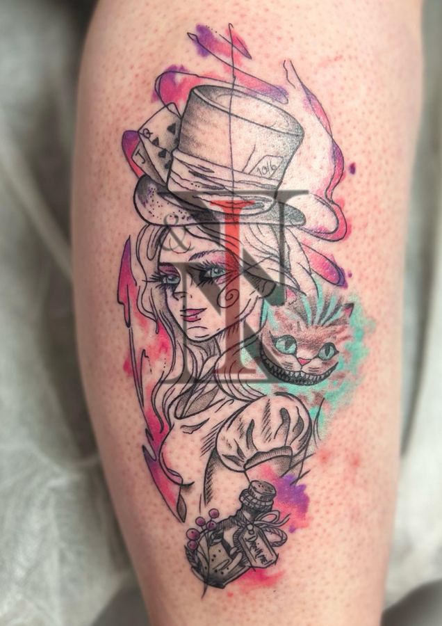 Watercolor-Tattoo von Needle & Ink